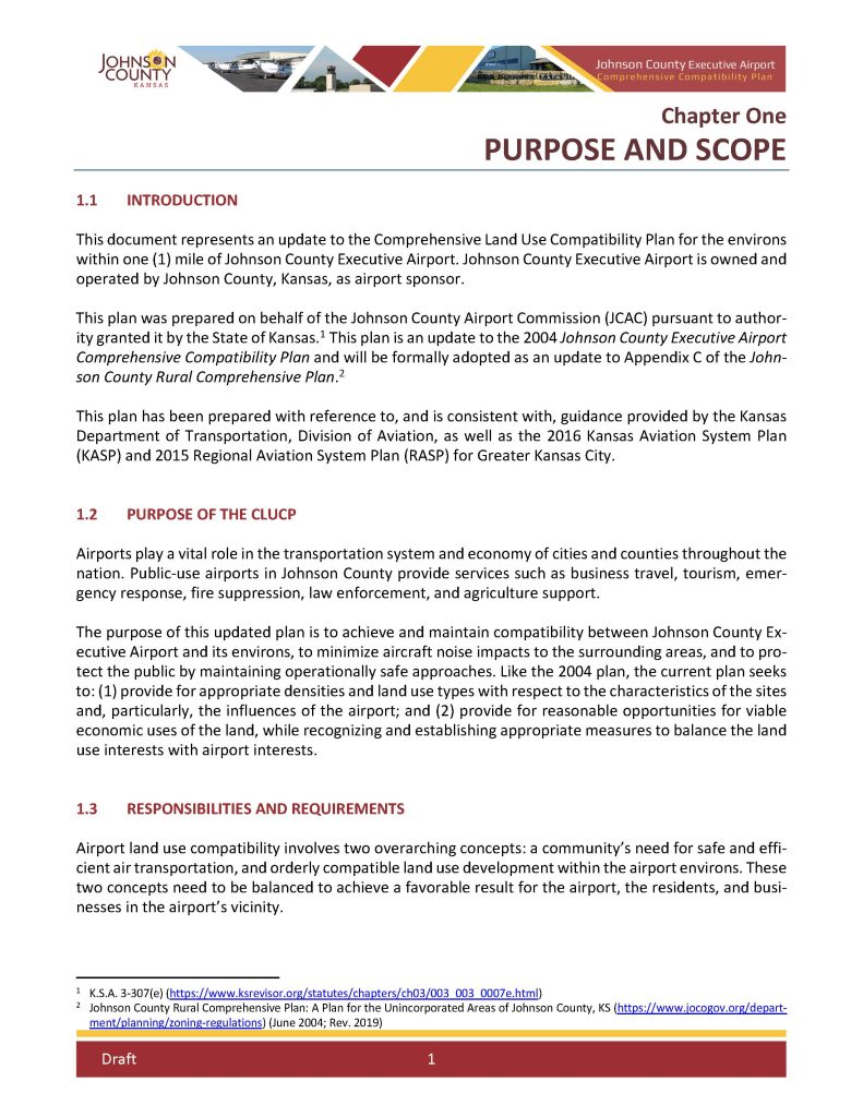Documents Johnson County Executive Airport Johnson County Land Use